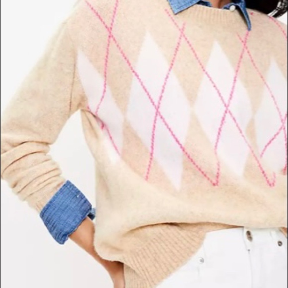 LOFT ARGYLE SWEATER